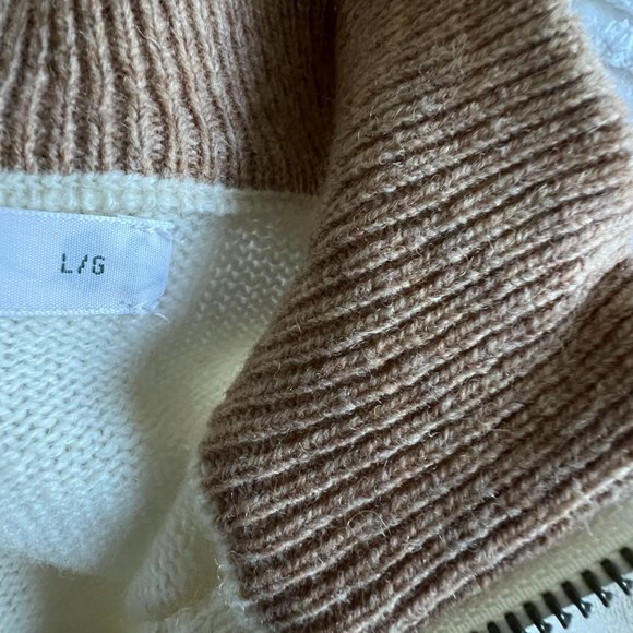 WOOLRICH Women's Grazing Sheep Cream Wool Full Zip Vest Size Large - Picture 10 of 14